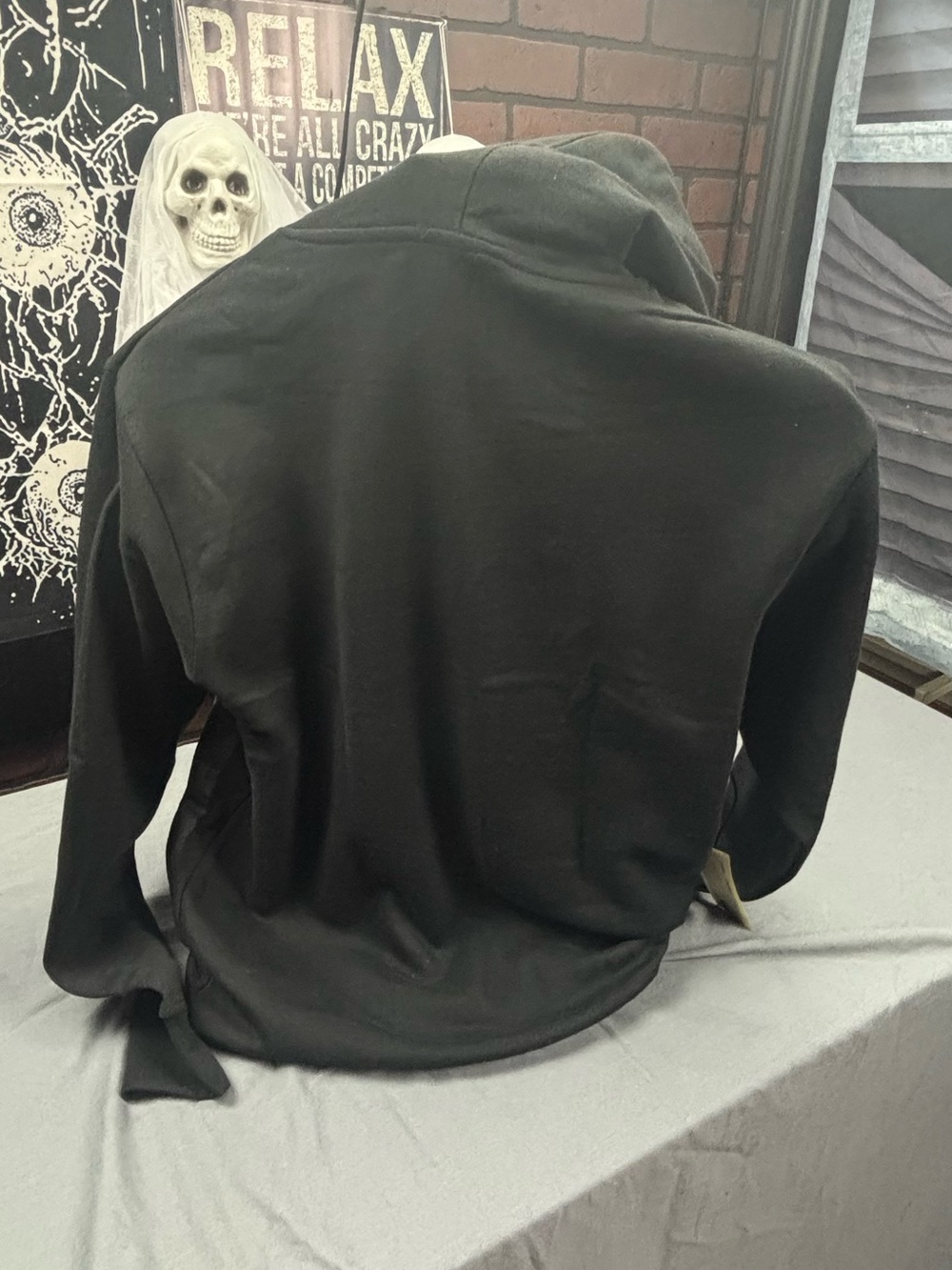 Reason Black Hoodie with Pink Mohawk Skull Graphic and White Text - Picture 2 of 7
